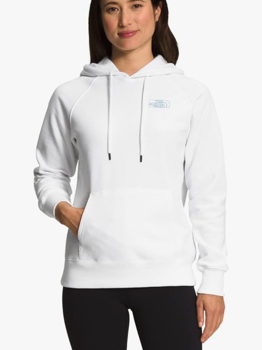 NWT The North Face White/Blue Women's Graphic Injection Hoodie in X-Large